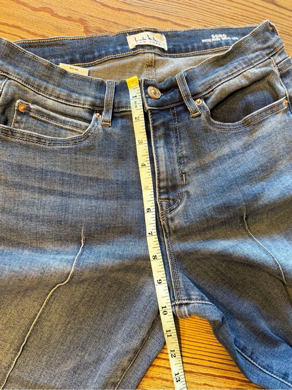 Wide-Leg Ankle Jeans in Medium Blue by - Picture 6 of 6